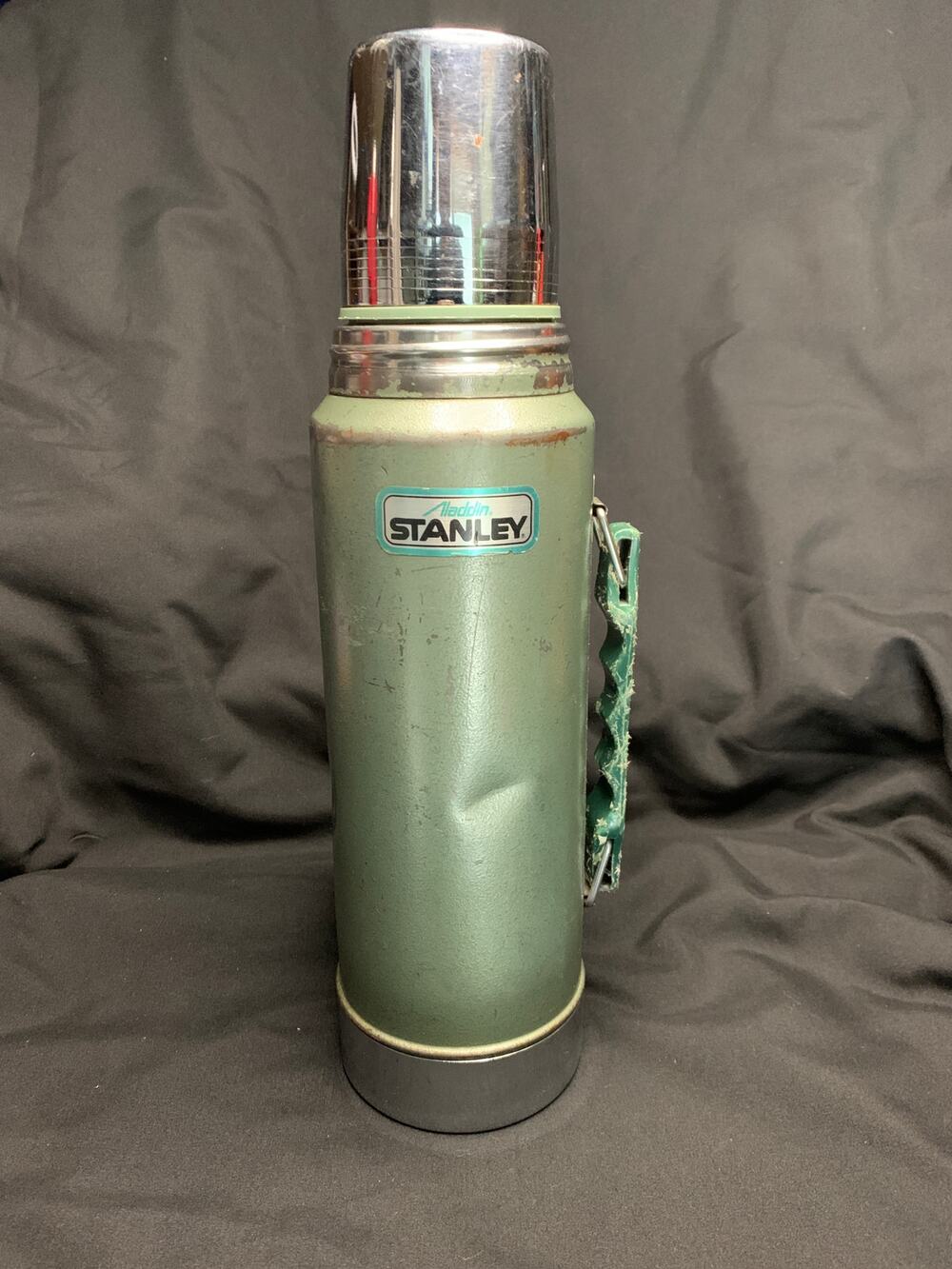 1986 Aladdin Stanley A-944DH 1 Quart 32oz Thermos Green USA Vintage